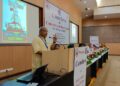 Dr Surendra Jain, Central Joint General Secretary of Vishwa Hindu Parishad speaking at two days conclave, “Conversion and Reservation”, organised by Vishwa Samvad Kendra in association with Gautam Buddha University