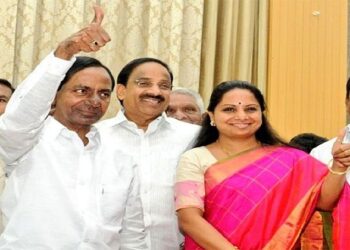 ( Telangana Chief Minister K Chandrashekar Rao's daughter and MLC K Kavitha )