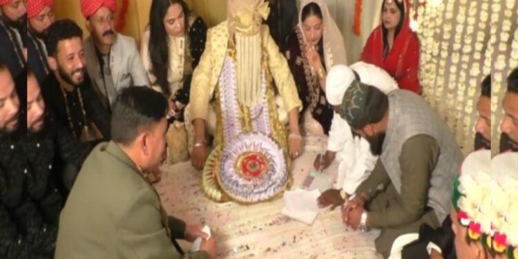 Picture from the Nikah inside the temple