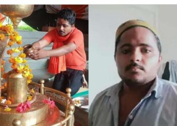 Akhshay Gaur after Gharwapsi (left), he after conversion (right)