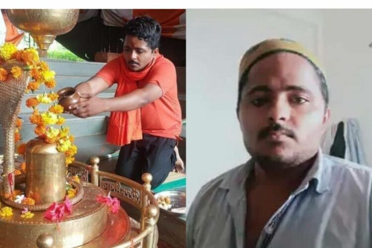 Akhshay Gaur after Gharwapsi (left), he after conversion (right)