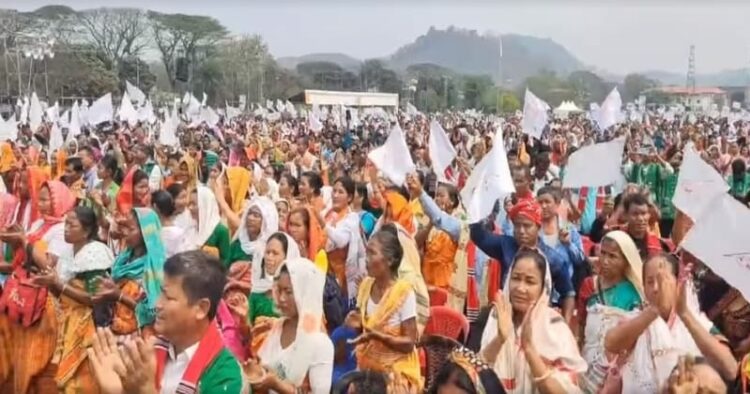 ( A massive rally called ‘Chalo Dispur’ organised at Khanapara Veterinary field Guwahati on March 26 )
