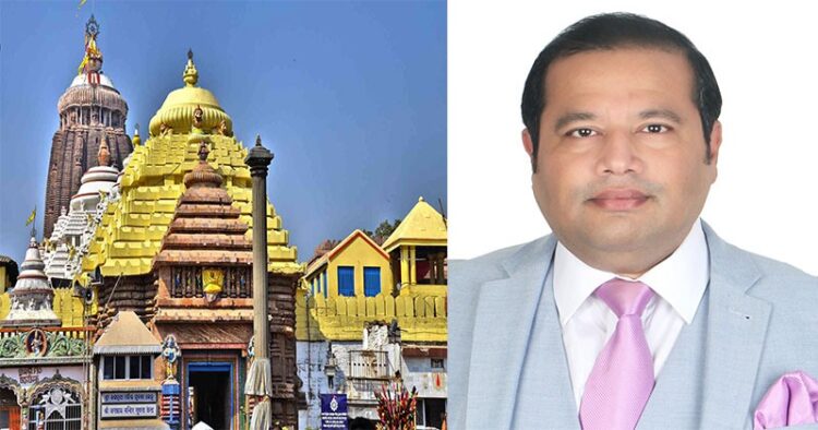 From Left: Sri Jagannath Temple, Odisha (Photo Courtesy: TripSavy) and Biswanath Patnaik, founder of FinNest (Photo Courtesy: thetop100magzine)
