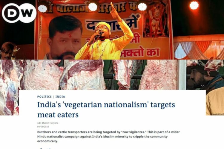 Screenshot from DW documentary and the DW article on India's Vegetarian nationalism