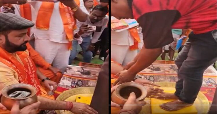 The Ghar Wapsi ceremony was headed by the 'Akhil Bhartiya Ghar wapasi Abhiyan' head and senior BJP functionary in the State, Prabal Pratap Singh Judev, who in terms welcomed the families by washing their feet with the holy water of the Ganges