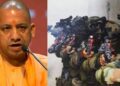 From Left: BJP leader and Uttar Pradesh Chief Minister Yogi Adityanath, Surgical Strike Representative Image