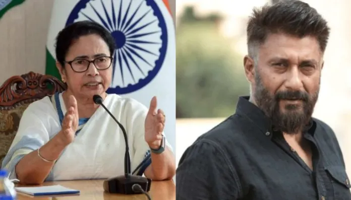 From Left: West Bengal's Chief Minister Mamata Banerjee and filmmaker Vivek Agnihotri