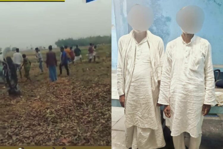 screenshot from the viral video (left) and the arrested accused , picture shared by Bihar Police (right), Image, Organiser