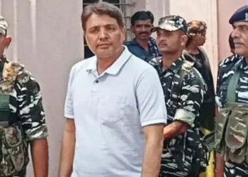 Anwar Dhebar, brother of Congress leader and mayor of Raipur Aijaz Dhebar, in police custody