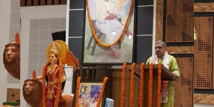 RSS Sah Prachar Pramukh Narender  Kumar at the annual Maharshi Narad Jayanti celebration in Guwahati