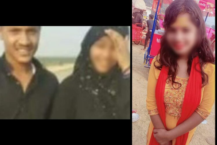 The minor girl in Burqa with accused Musharraf (left) and the minor girl at her home (right), Image: Organiser