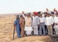 APJ Abdul Kalam, Atal Bihari Vajpayee, and George Fernandez at the nuclear site in Pokhran