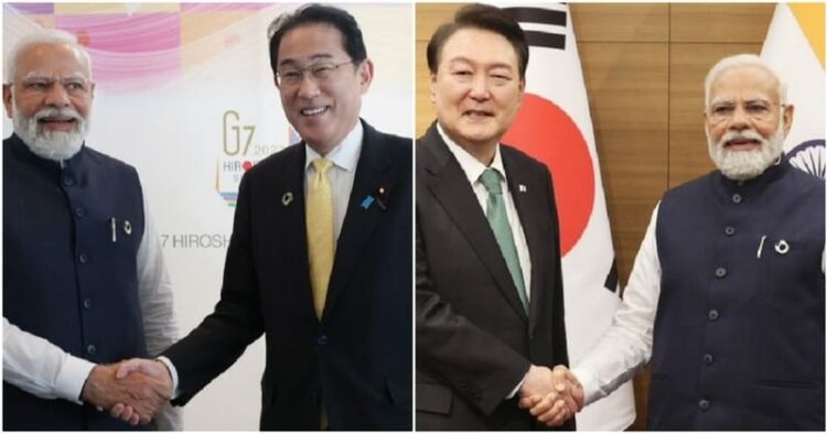 PM Modi meets Japanese PM Fumio Kishida and Korean President Yoon Suk Yeol