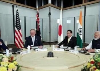 President Joe Biden, Australian PM Anthony Albanese and Japanese PM Fumio Kishida and PM Modi