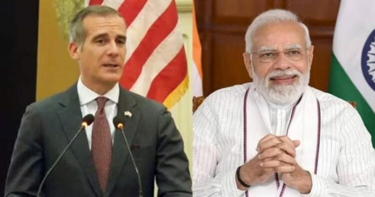 US Ambassador to India Eric Garcetti and PM Modi