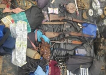 Massive cache of arms and ammunition recovered ( Image : samvadenglish )