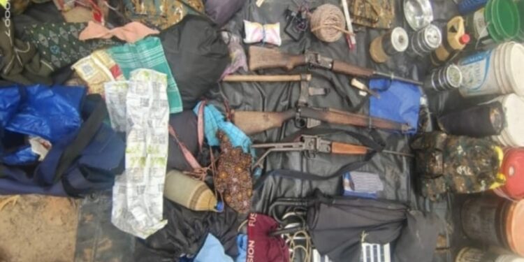 Massive cache of arms and ammunition recovered ( Image : samvadenglish )
