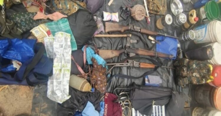 Massive cache of arms and ammunition recovered ( Image : samvadenglish )