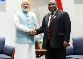 Prime Minister Narendra Modi and Papua New Guinea Prime Minister James Marape