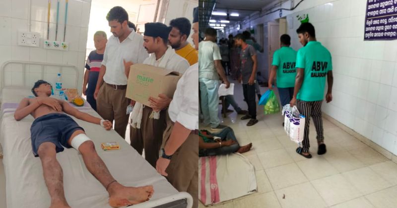 RSS and ABVP Karyakarta's helping the victim and families in Odisha's Balasore, Image: Organiser