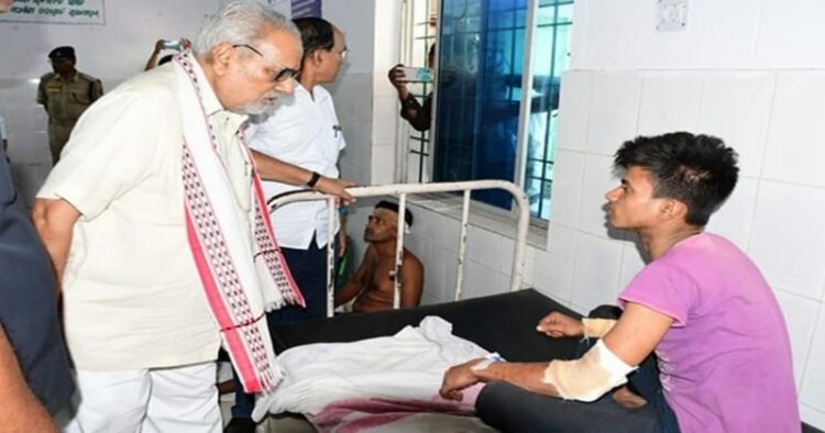 Odisha Governor Ganeshi Lal met with injured