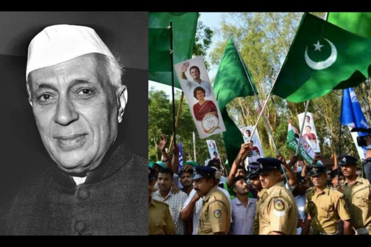 Former Prime Minister of Jawahar Lal Nehru and picture from a rally in Kerala, Image: Twitter