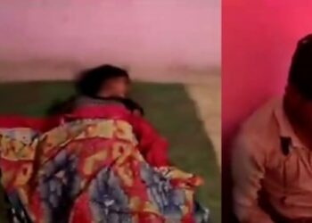 Body of the victim girl -Left , Accused Golu Ansari -Right