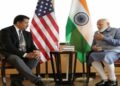 US astrophysicist Neil deGrasse Tyson with Prime Minister Narendra Modi in New York