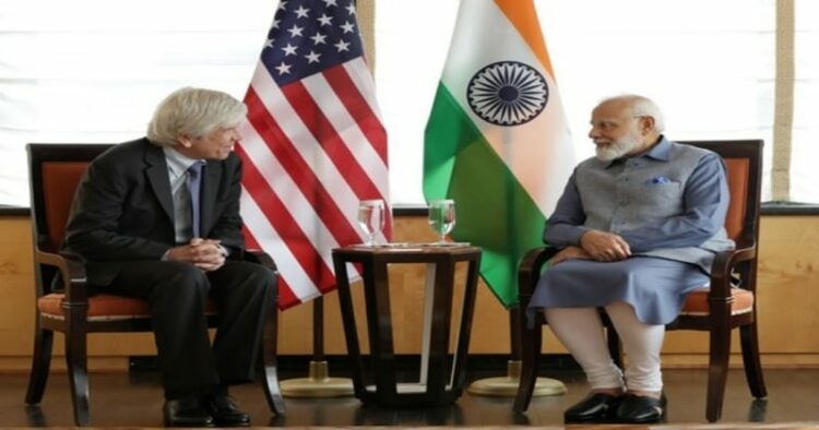 American economist Paul Romer and Prime Minister Narendra Modi