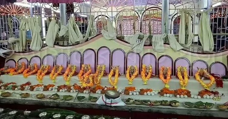 The 14 gods during the Kharchi Puja, (Image: Vajiram)