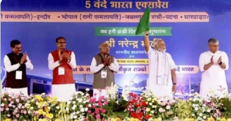 PM Modi flags off five Vande Bharat Express trains
