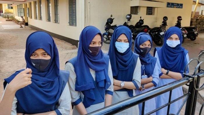 Students wearing Hijab, a representation image, (source: Deccan Herald)