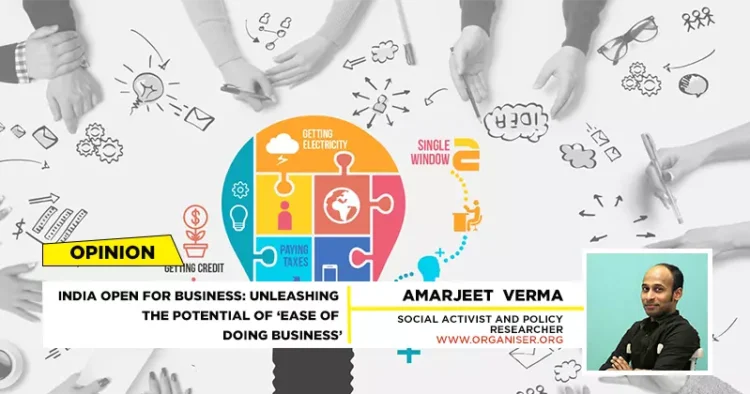 Amarjeet Verma, Ease of Doing Business