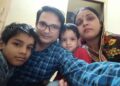 Bhupendra Vishwakarma (38), his wife Ritu (35) and two children Rituraj (3) and Rishiraj (9) (Image: Twitter)