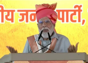 Prime Minister Narendra Modi, addressing a public rally in Sikar Rajasthan