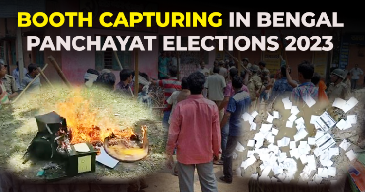 A representation image of booth capturing and stealing ballots in Bengal (Image: Organiser)