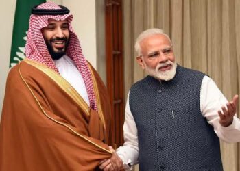 PM Modi with Saudi Crown Prince Mohammed bin Salman, (Image: Times of India)