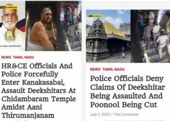 Screenshots of the articles published by 'The Commune' (Image: Organiser)