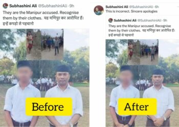 The screenshot of the fake post shared by CPI(M) leader, Subhashini Ali, sparking controversy (Image: Twitter)