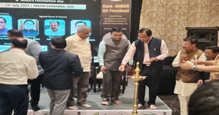 Union MoS Bhagwanth Khuba at the anniversary of the National Portal for Rooftop Solar and the Foundation Day of the AIREA