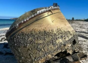 The mysterious object was discovered on a beach near Jurien Bay