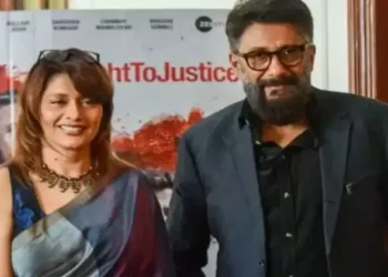 Pallavi Joshi and Vivek Agnihotri of "The Kashmir Files"