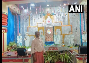 Historic hanuman temple decorated with medicines in Indore