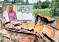 (Inset) 80-year-old Ibetombi who was burnt alive in her house, and photo of her late husband, a freedom fighter, with former President APJ Abdul Kalam