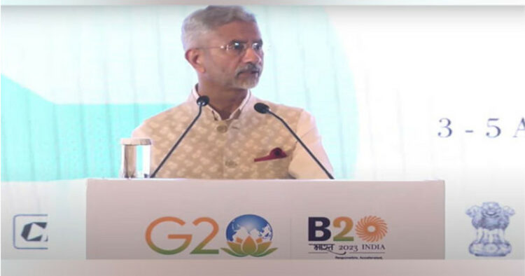External Affairs Minister S Jaishankar, speaking at 9th Confederation of Indian Industry-LAC Conclave