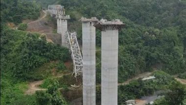 North Eastern Frontier Railway Bridge collapses in Sairang, Mizoram