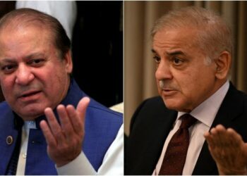 Left: Nawaz Sharif (Former PM of Pakistan)  Right: Shahbaz Sharif (the current Prime Minister of Pakistan)