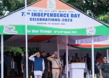 Manipur CM N Biren Singh at 77th Independence Day celebrations in Manipur