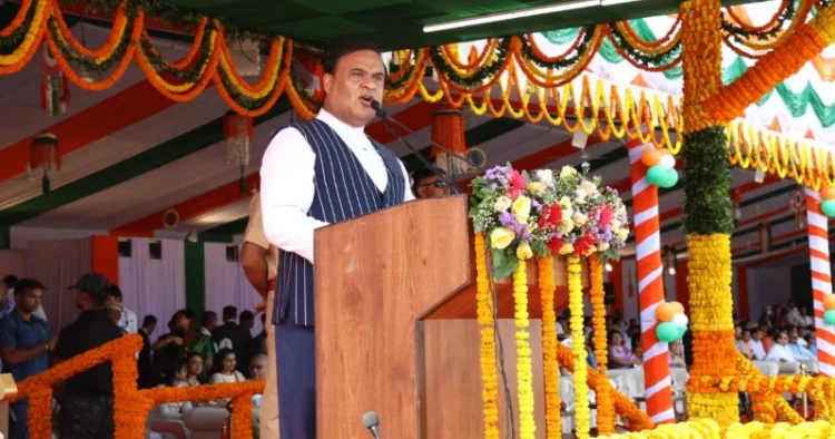 Assam CM Himanta Biswa Sarma addressing Independence Day Celebrations in Assam