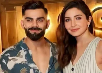 Indian cricketer Virat Kohli (Left) with wife Anushka Sharma (Right)